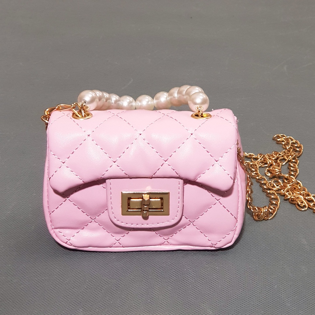 Túi đeo chéo da mềm xịn xò có khóa siêu dễ thương cho bé gái