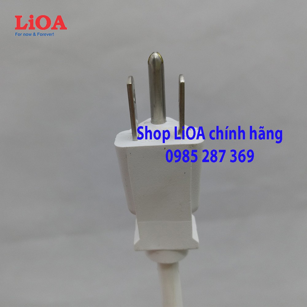 Ổ cắm điện công suất lớn LIOA 5 ổ cắm 3 lõi dây có đồng hồ báo công suất - Dòng cao cấp