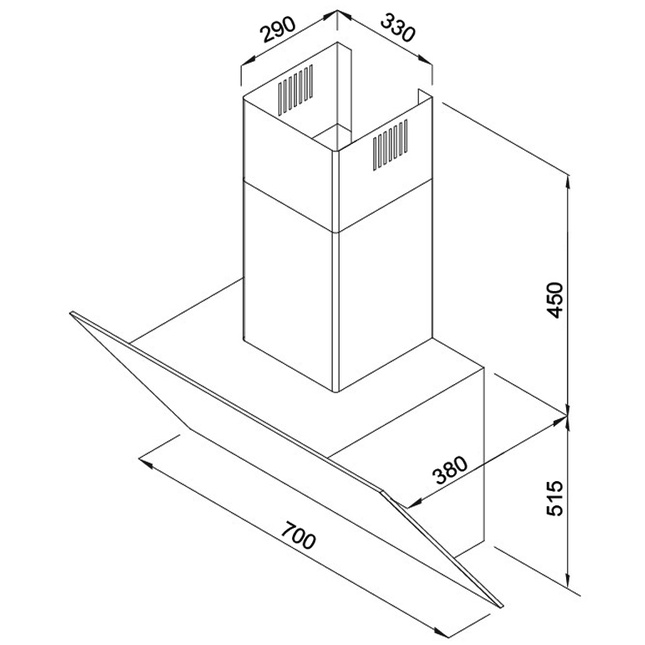 Máy hút mùi Sevilla SV-70K3 - BH 5 năm - Cảm ứng vẫy tay - Hàng chính hãng