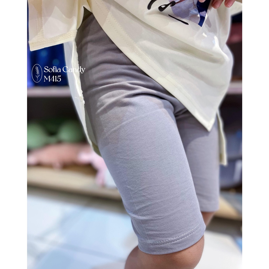 Quần legging lửng bé gái chất tốt 5 màu dễ mặc dễ phối đồ Shushibaby