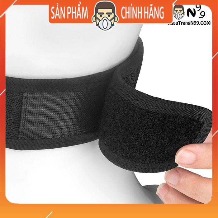 Khẩu trang màu đen [2 van thở] Mesh95