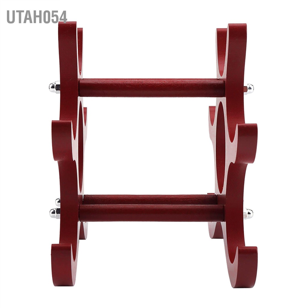 Giá đỡ 6 chai rượu vang đỏ bằng gỗ tiện dụng