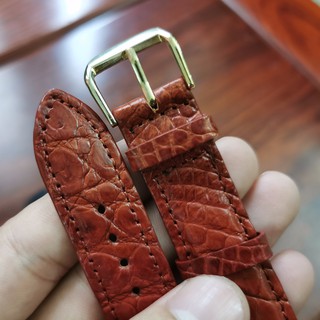 Dây da đồng hồ handmade ♥️FREESHIP♥️ dây da cá sấu thật 100% TẶNG KÈM TOOL THAY DÂY VÀ CHỐT THAY TẠI NHÀ