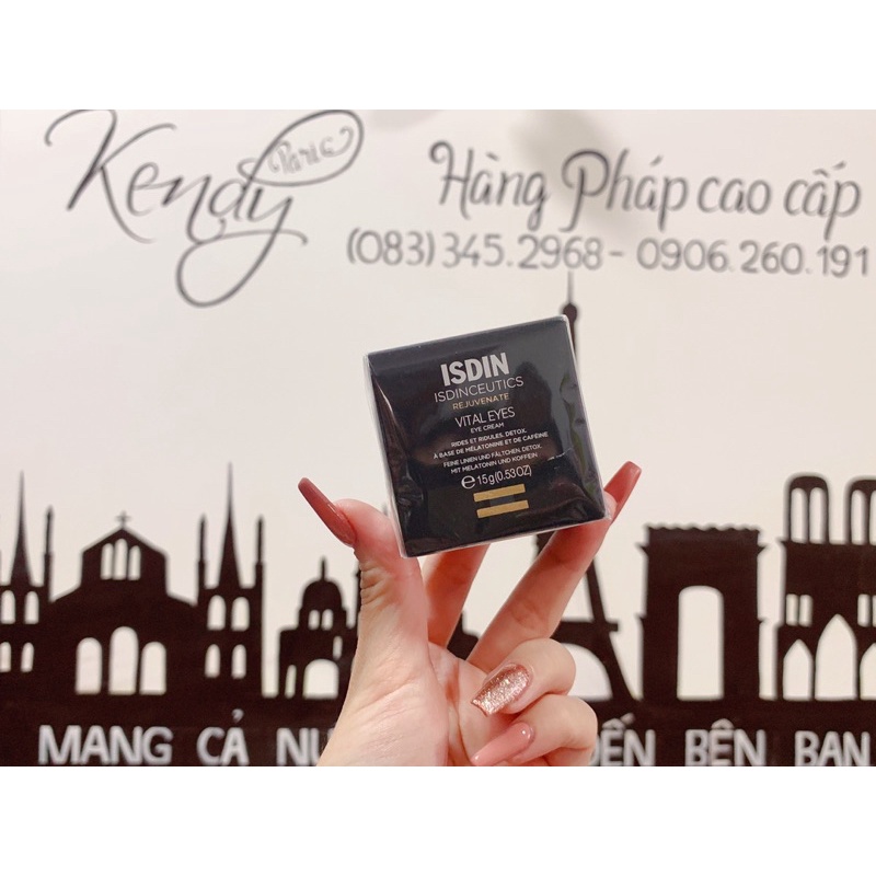 Kem dưỡng cải thiện nếp nhăn vùng mắt với Melatonin và Cafein ISDIN Vital Eyes