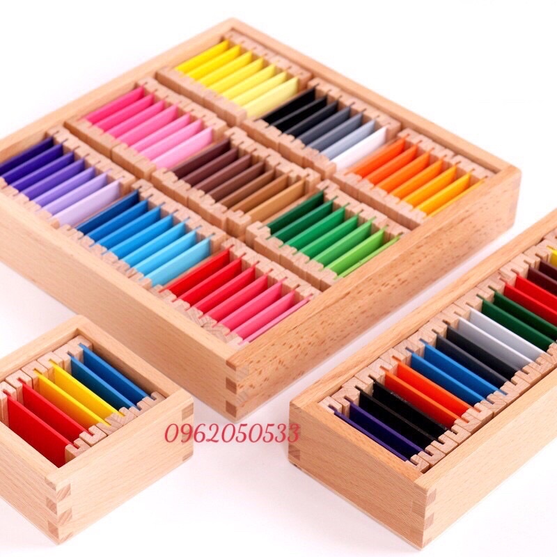 Hộp phân biệt màu sắc, giáo cụ montessori