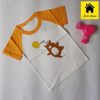 Áo thun cho bé gái thương hiệu 27home, họa tiết gấu.