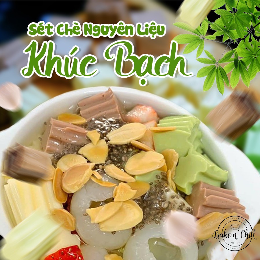 [Now Ship] Set Chè Khúc Bạch Tự Nấu ( Set Lớn 25 -30 Chén) Tặng Kèm Công Thức - BakenChill