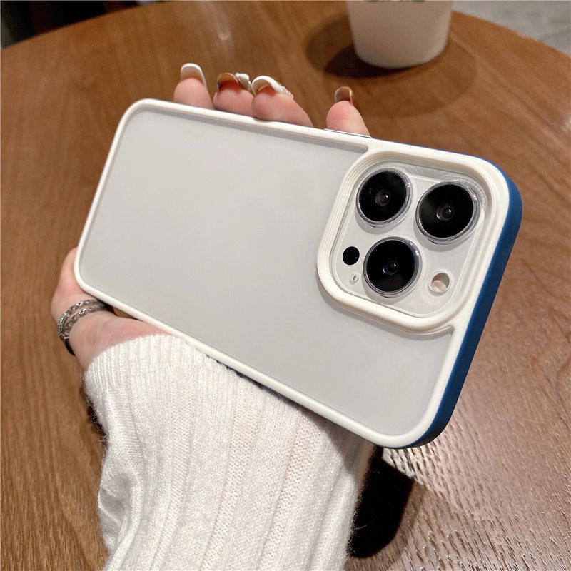Ốp Điện Thoại iPhone 11 12 13 Pro Max 12 case ốp lưng điện thoại iphone 11 promax silicon acrylic Cứng Chống Sốc Màu Kẹo Sang Trọng Cho