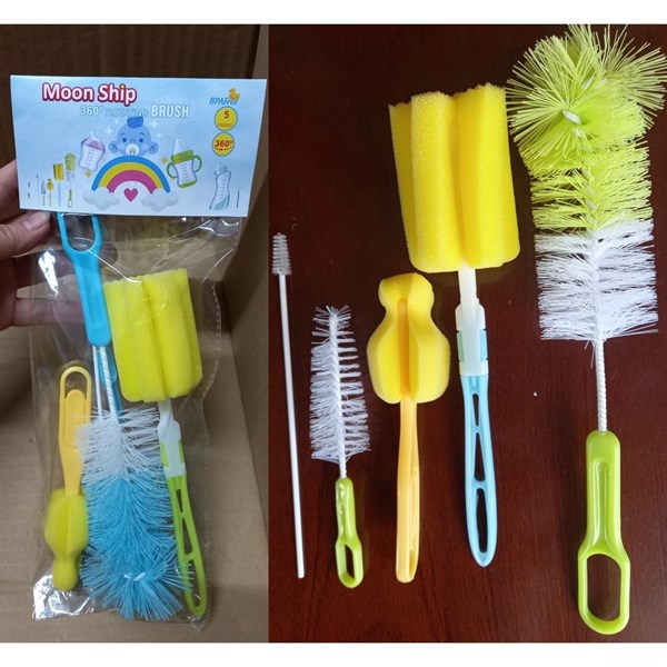 Sét cọ bình sữa 5 chi tiết mã mới