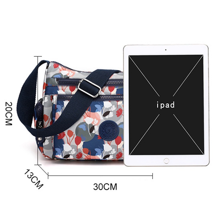 Túi đeo chéo nữ vải dù chống thấm nước, chống xước cao cấp size 26 cm TUI-25