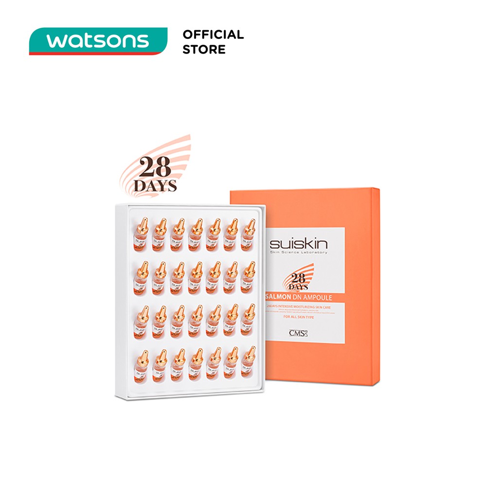 Bộ Tinh Chất Dưỡng Chiết Xuất Cá Hồi Suiskin 28 Days Salmon DN Ampoule Set
