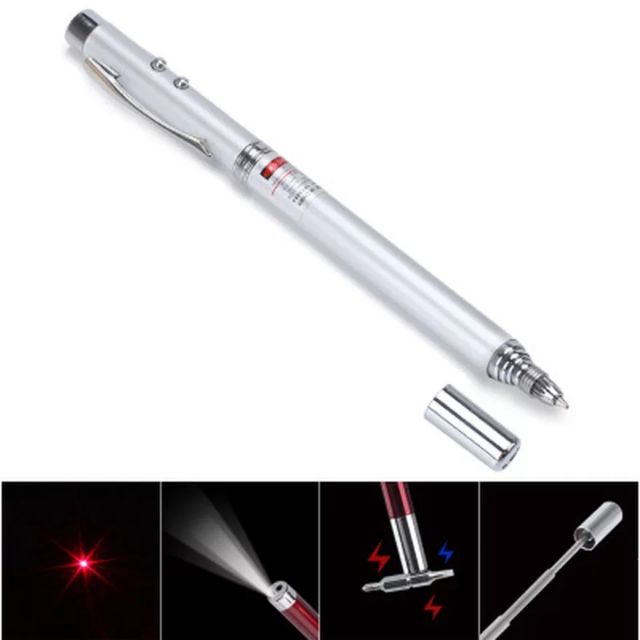 Bút thuyết trình đa năng 4 trong 1 vỏ kim loại