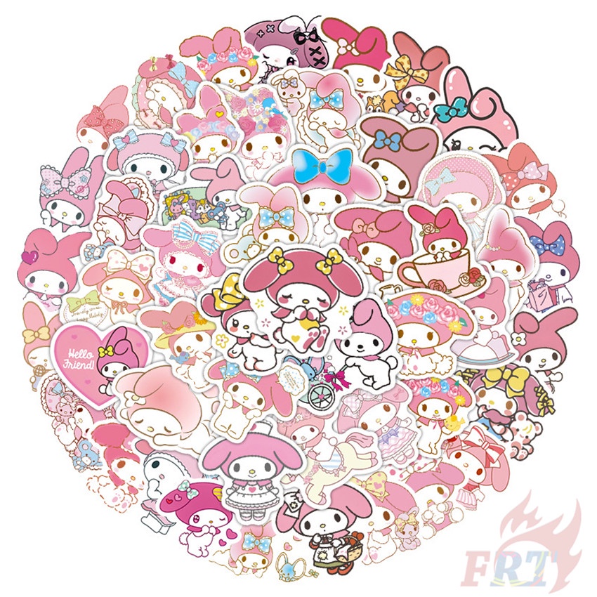 ❉ Hình Dán Nhân Vật Sanrio My Melody - Series 06 ❉ Bộ 50 Miếng Dán Họa Tiết Anime Doodle Thời Trang DIY