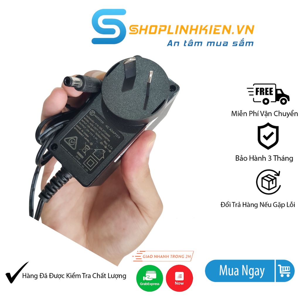 Nguồn Adapter 12V 2A HOIOTO ADS-24FUA-12Y ADS-25FT-12 Bộ Chuyển Đổi Nguồn 12V2A Jack 5.5x2.5 Router-Shoplinhkienm2m