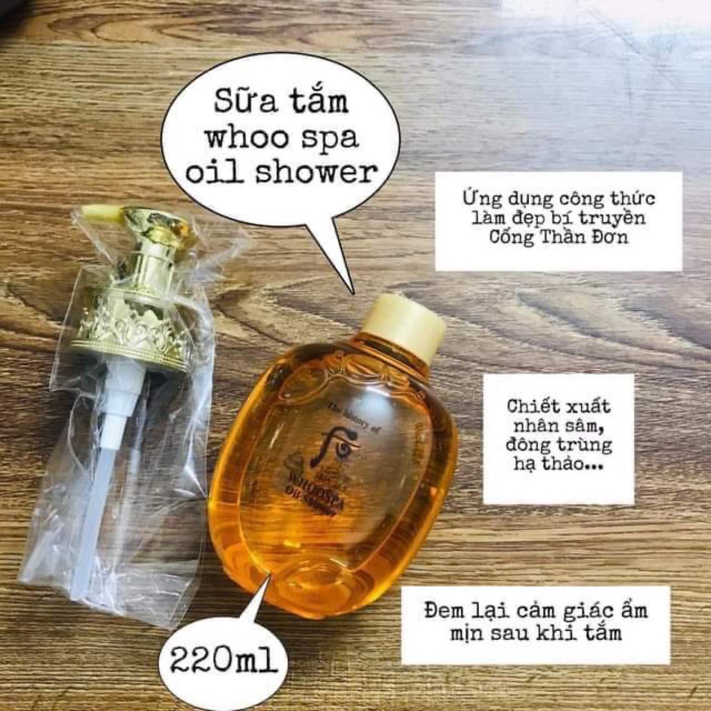 Bộ sữa tắm và dưỡng thể Whoo spa