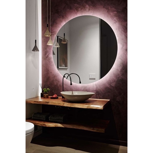 Gương tròn treo tường hậu led💕SALE OFF💕Gương cao cấp bảo hành 12 tháng