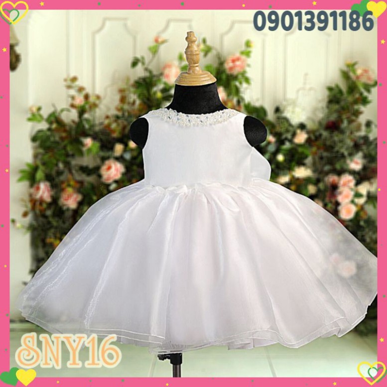 Đầm Trắng Công Chúa Bé Gái 💖 Váy Thiết Kế Cao Cấp - Thời Trang Trẻ Em YH Baby [SNY016]