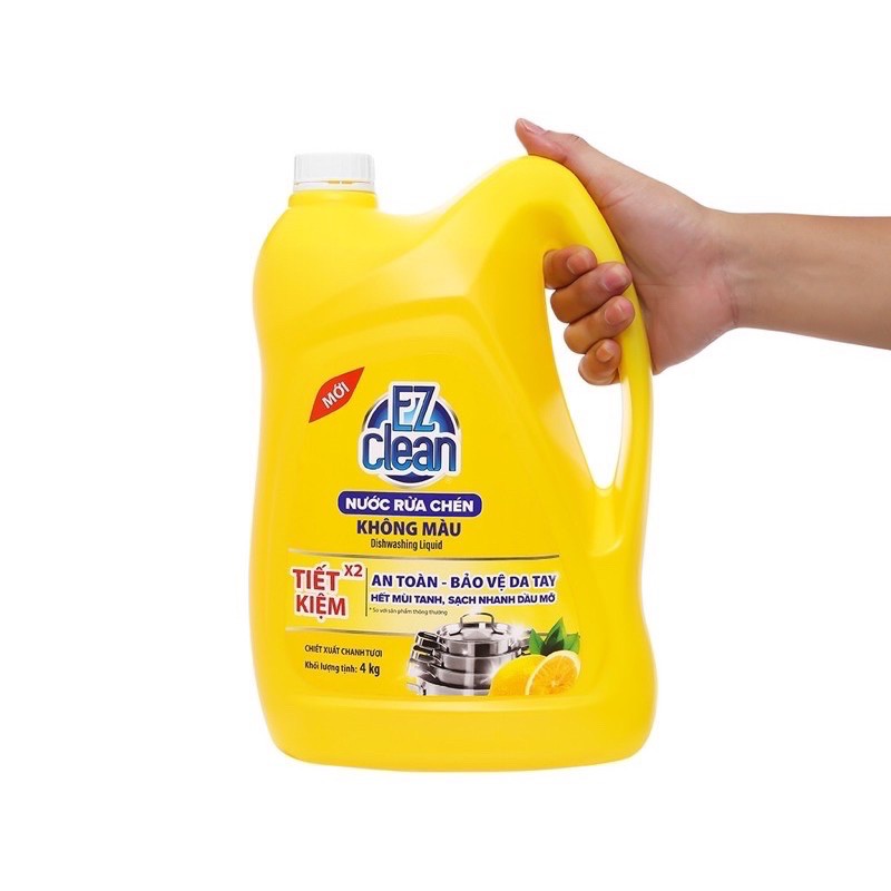 NƯỚC RỬA CHÉN KHÔNG MÀU EZ CLEAN 4LIT