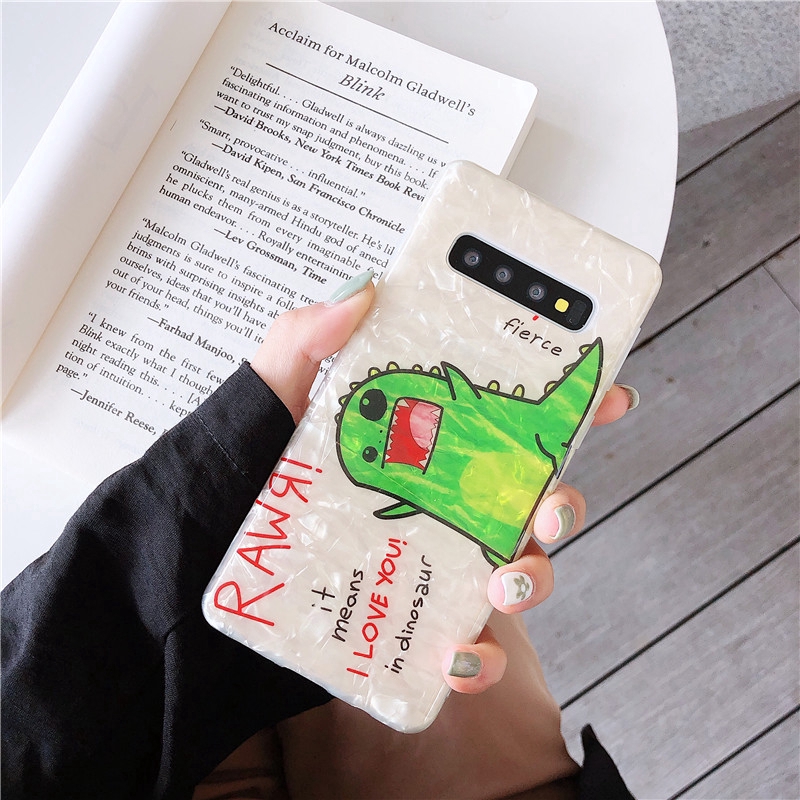 Ốp điện thoại nhựa TPU in hình ảnh Khủng long dễ thương cho Samsung Galaxy S8 S9 S10 Plus Note 8 9 | BigBuy360 - bigbuy360.vn