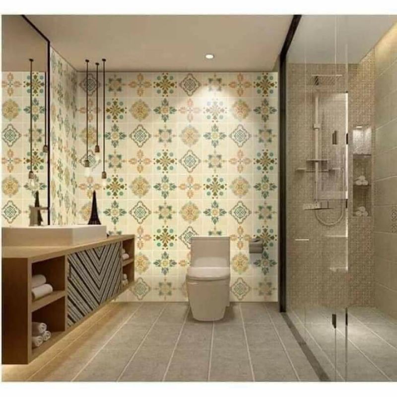 Giấy dán bếp hoa văn chịu nhệt Decal