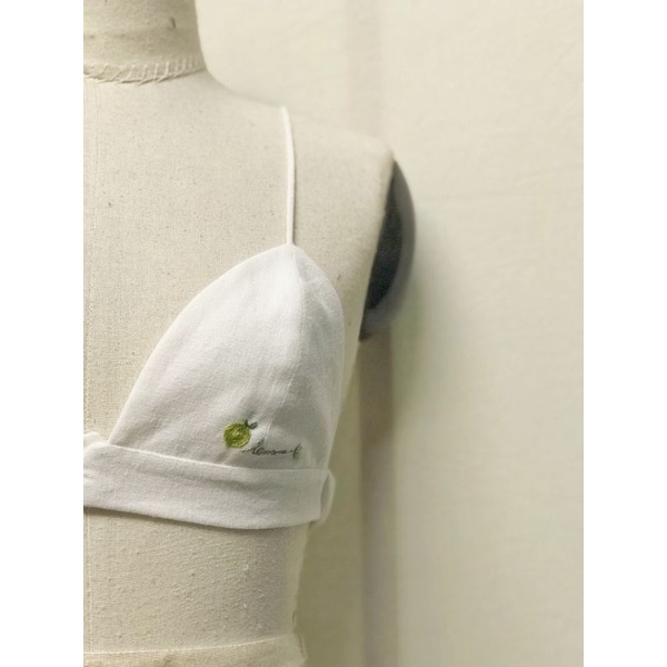 Cam _  Áo lót nữ/ Bra Linen thêu tay