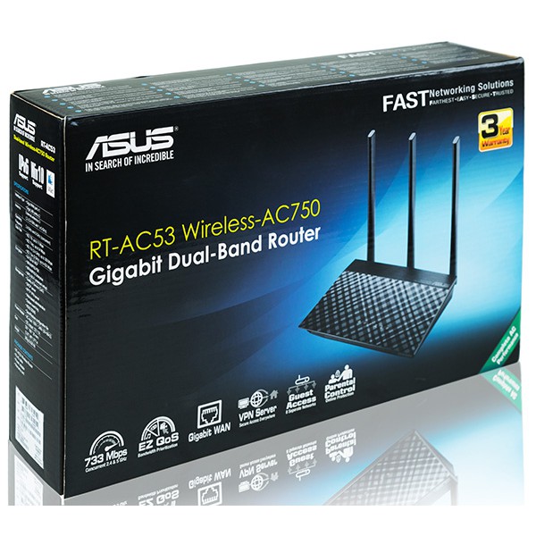 [Mã ELTECHZONE giảm 5% đơn 500K] Thiết bị phát Wifi ASUS RT-AC53 đen | WebRaoVat - webraovat.net.vn