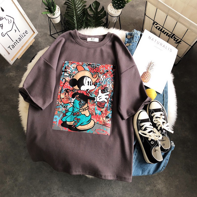 [12] Áo thun đẹp⚜️FREESHIP⚜️ Áo thun nữ unisex hình MICKEY Áo thun nu quang chau | BigBuy360 - bigbuy360.vn
