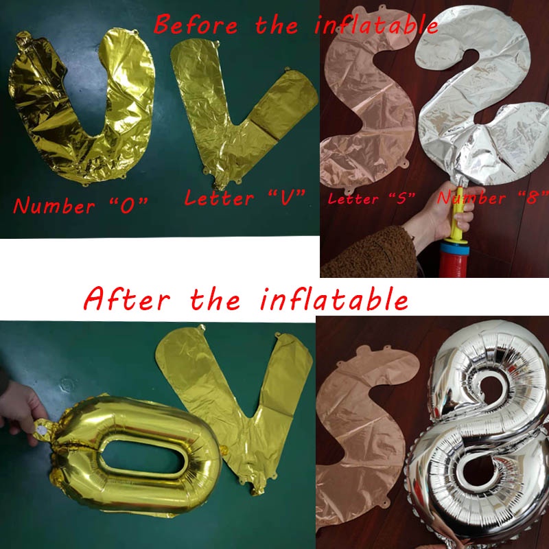 Bong Bóng Hình Số 16 Inch Trang Trí Năm Mới 2022