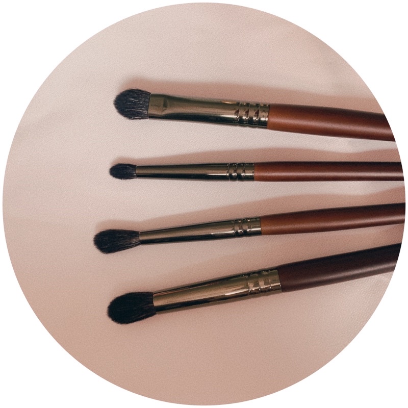 Set 4 cọ trang điểm đánh phấn mắt chất liệu lông dê