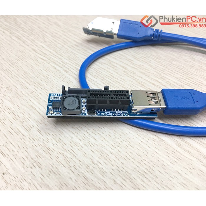 Dây cáp Riser PCIe 1X nối dài 60cm có nguồn phụ