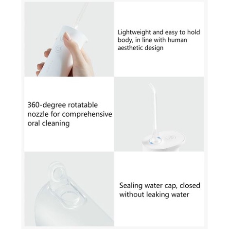 Set tăm nước kèm 4 vòi và bàn chải điện T500 kèm 3 đầu Xiaomi Mijia Limited Edition hộp quà tặng sang trọng