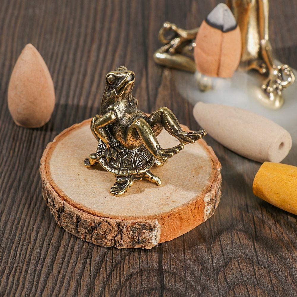 MIQUEL Đế Đốt Trầm Hương Bằng Đồng Thau Hình Chú Ếch Độc Đáo