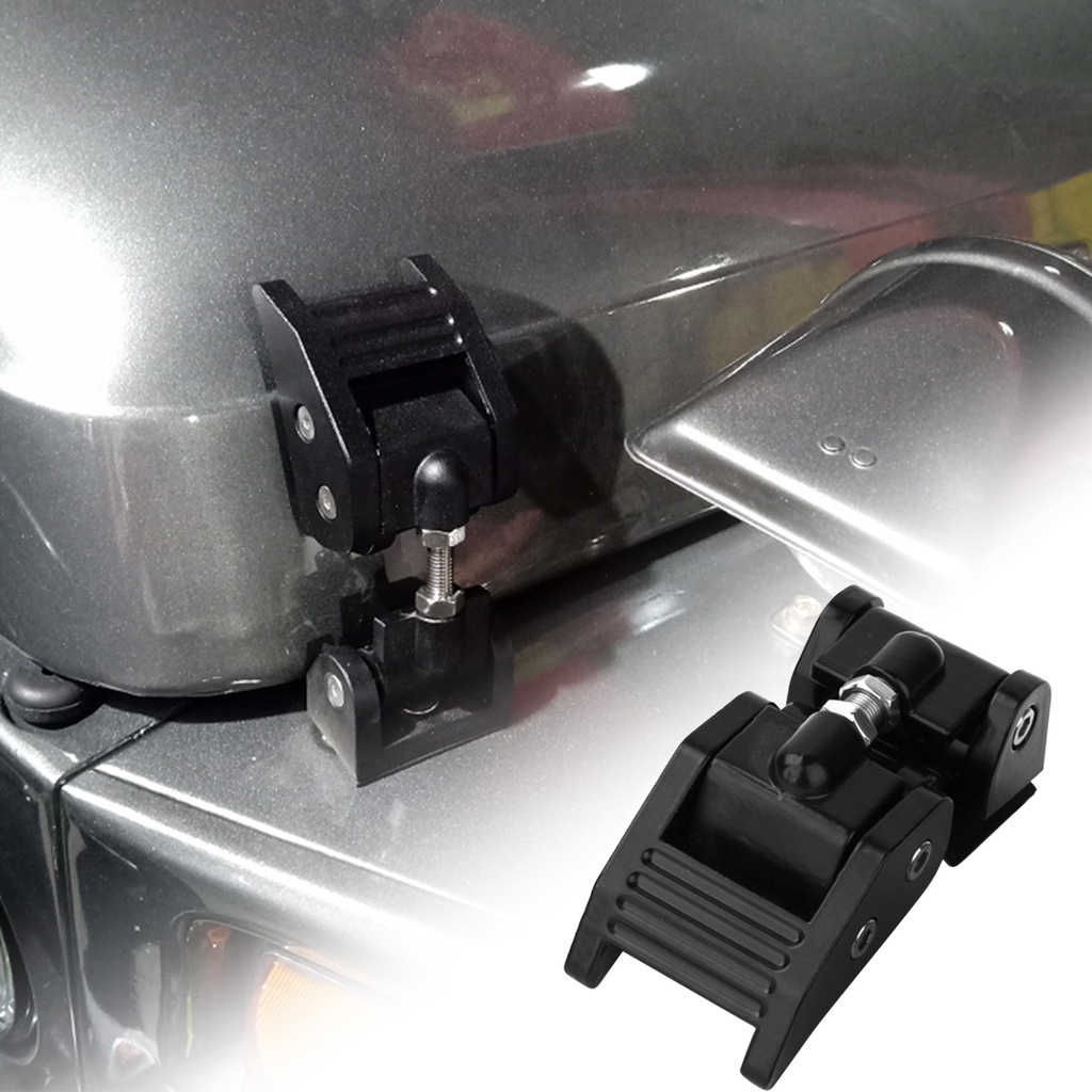 1 Cặp Chốt Khóa Nắp Ca Pô Bằng Hợp Kim Nhôm Cho Jeep Wrangler JK JL 07-21