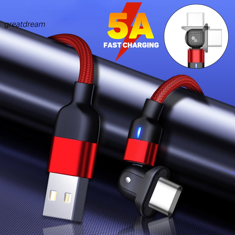 Cáp Sạc Nhanh Cổng Micro USB Type-C 5A Cho Điện Thoại Android