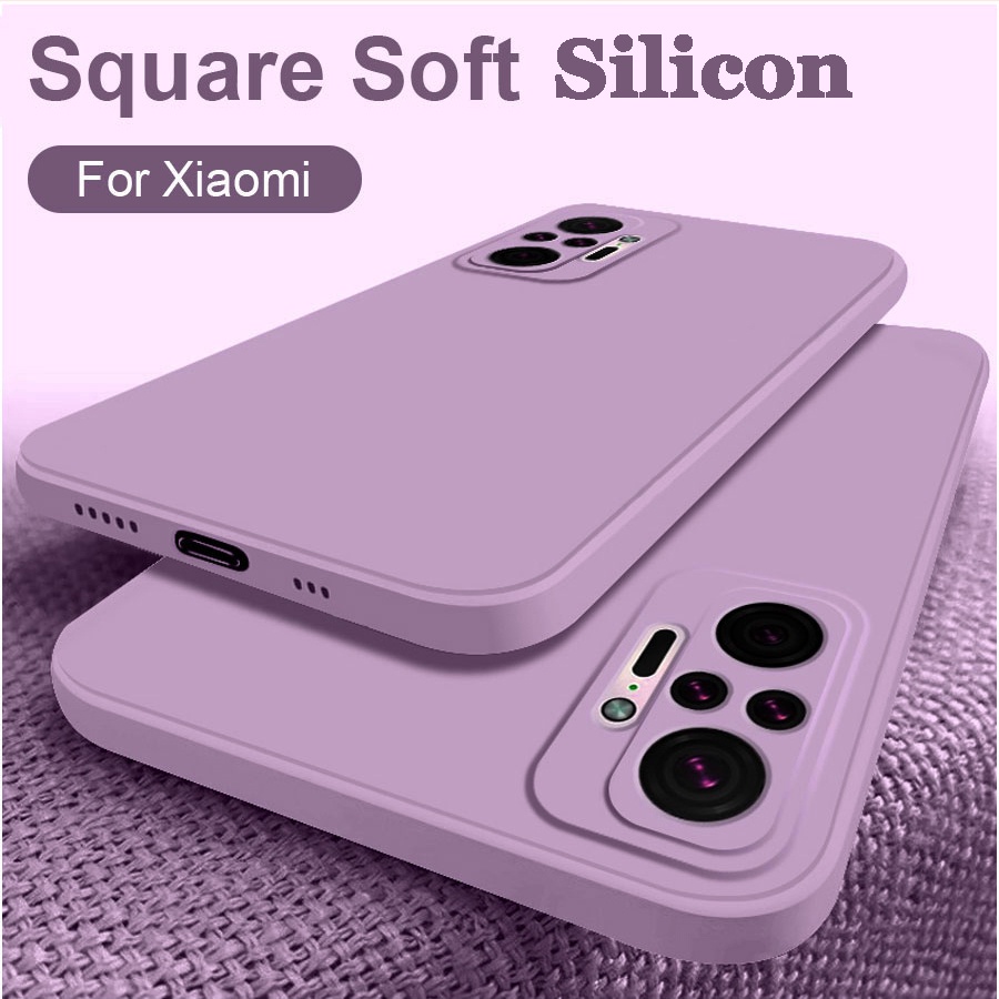 Ốp điện thoại silicon cạnh vuông màu kẹo cho XIAOMI REDMI NOTE 10S 10 9 9A 9T K40 MI 11 LITE POCO F3 X3 GT M3 PRO