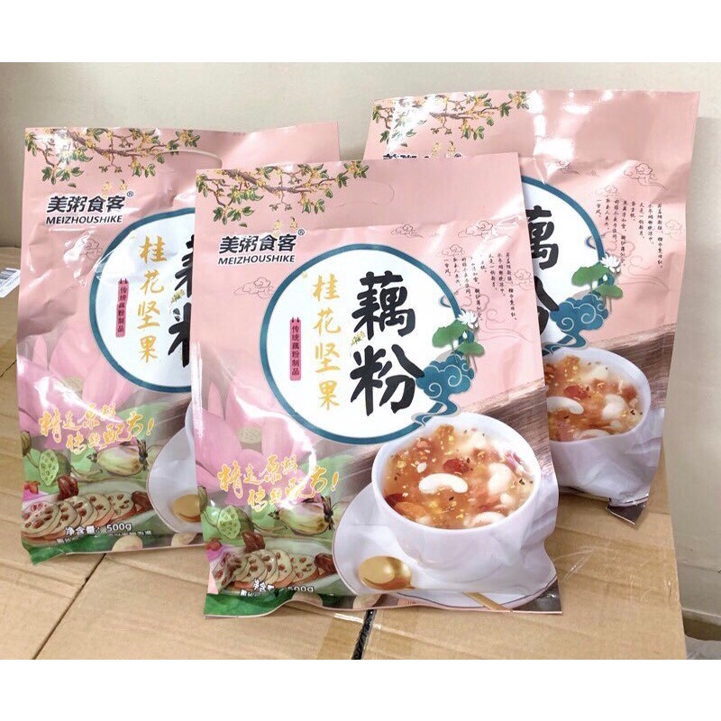 Gói bột sen dưỡng nhan Meizhousike 500g (có 10 gói nhỏ)