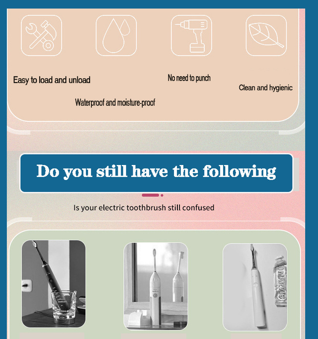 Giá đỡ bàn chải đánh răng gắn tường chống bẩn tiết kiệm không gian