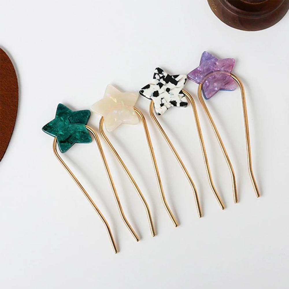 Kẹp Tóc Hình Ngôi Sao / Trái Tim / Chữ U Phong Cách Nhật Bản WMES15H Cho Nữ