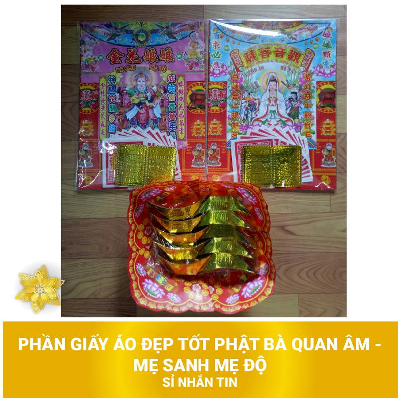 Phần Giấy Áo Cúng Phật Bà Quan Âm / Mẹ Sanh Mẹ Độ - Giấy Cúng Vàng Mã Giá Rẻ Sỉ Lẻ