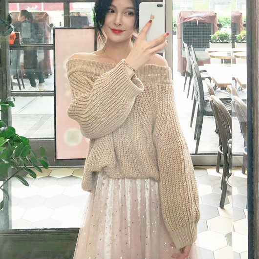 Áo Len Sweater Đan Trơn Nữ Tay Ống Form Rộng SAVVY Thời Trang Nữ Ulzzang Nổi Bật