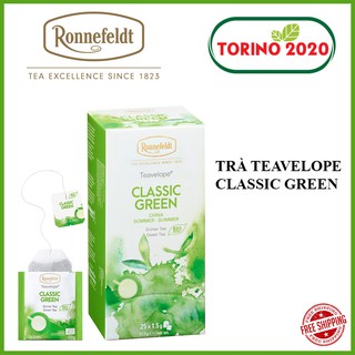 [HÀNG NHẬP KHẨU] Trà Ronnefeldt tea ( Teavelope Classic Green 1 hộp / 25 Sachets )