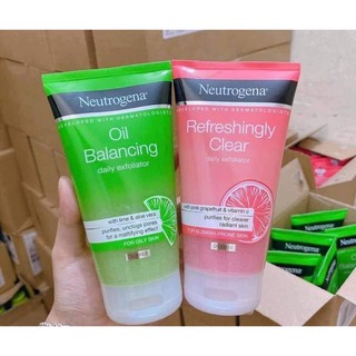Sữa Rửa Mặt tẩy da chết Neutrogena Visibly Clear Pore & Shine Daily Scrub