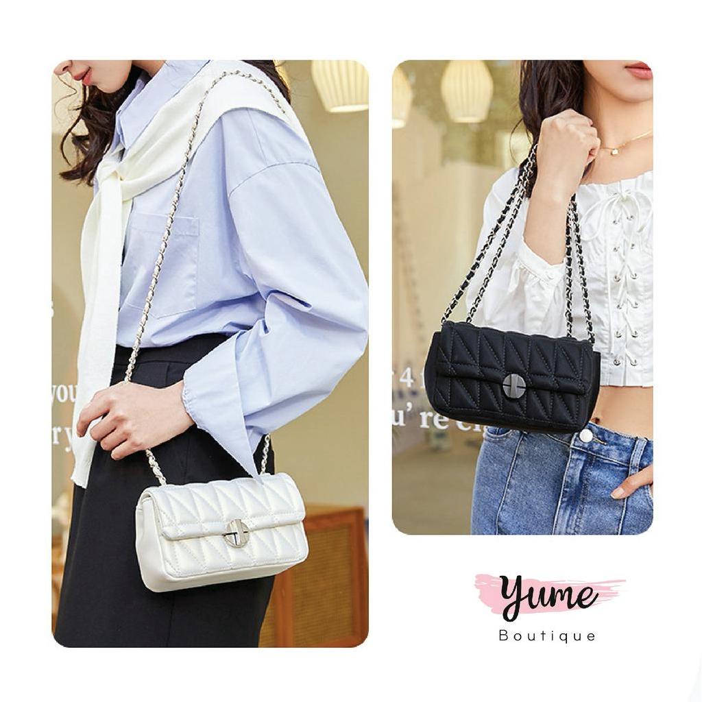 Túi Đeo Chéo Phối Xích Thời Trang Cao Cấp Phong Cách Hàn Yu201