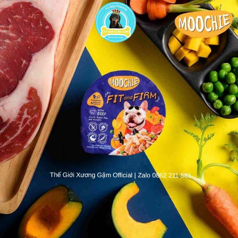 [Mã PET50K giảm Giảm 10% - Tối đa 50K đơn từ 250K] MOOCHIE PATE THỨC ĂN ƯỚT CHO CHÓ 85GR