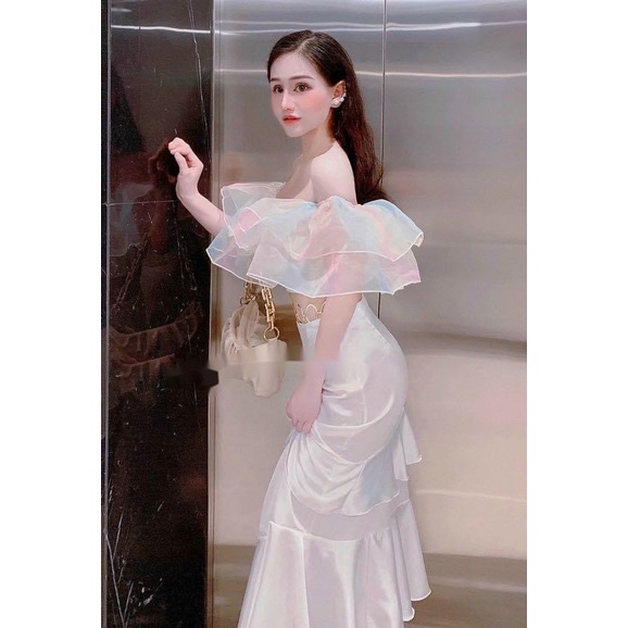 Áo voan croptop tay dài nhúng giữa xinh GB1312 mới nè