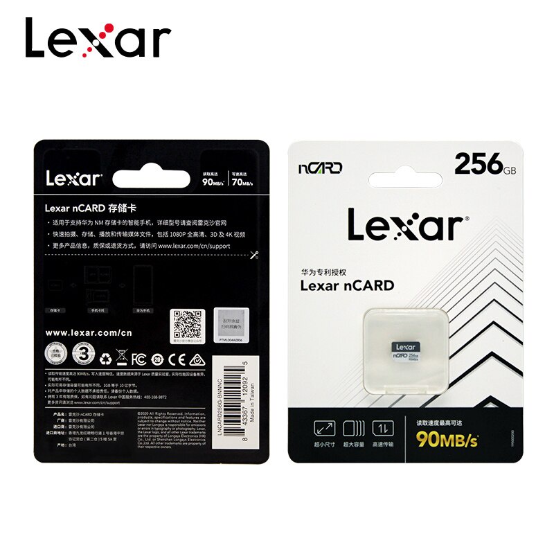 Thẻ Nhớ Micro SD 256GB 128GB 64GB Lexar nCARD Cho Huawei