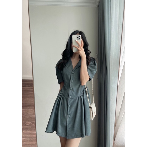 EVAN DRESS - váy cổ vest Hàn Quốc by REGEN