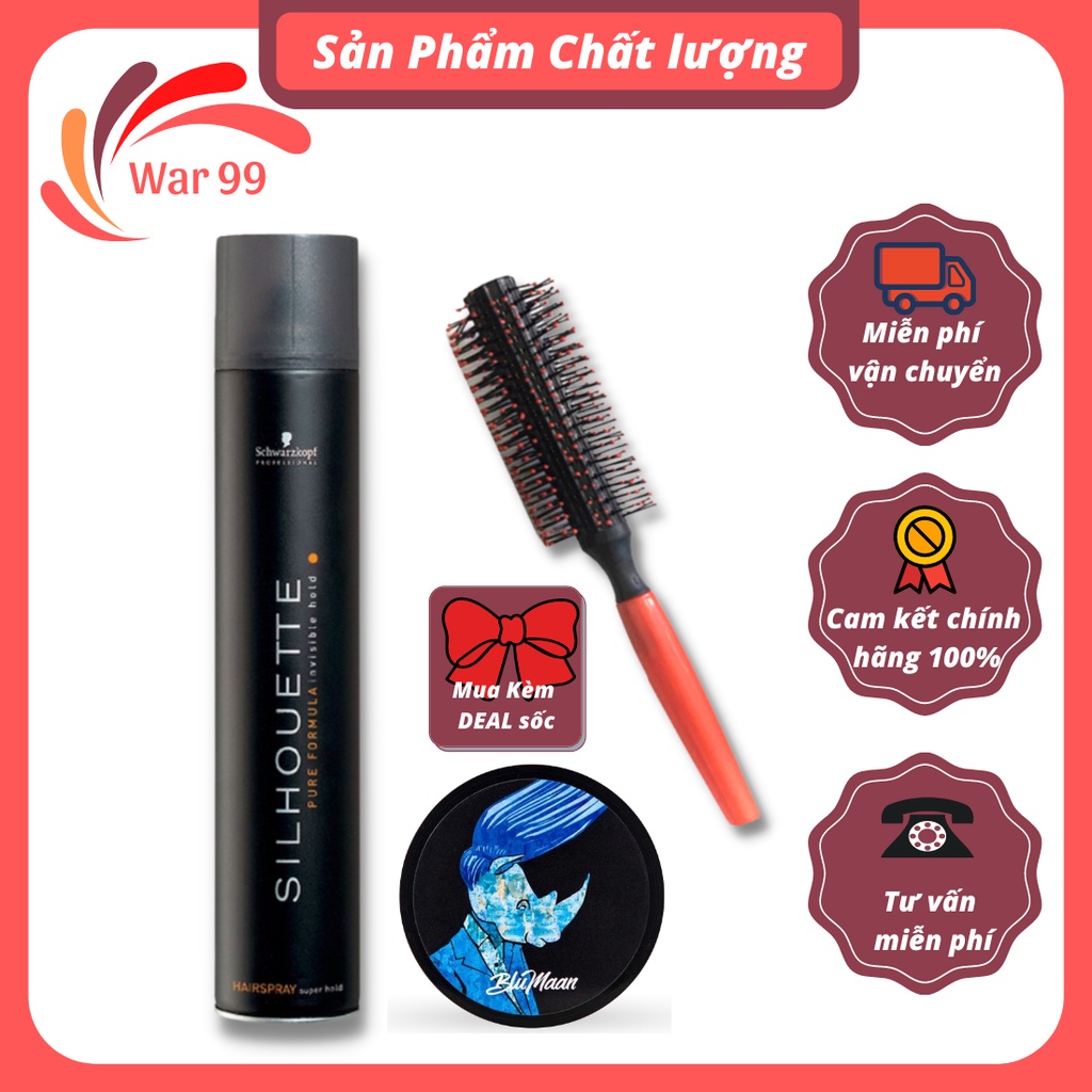 Gôm xịt tóc nam tạo kiểu tóc SILHOUETTE 420ML giữ nếp bóng mượt cao cấp