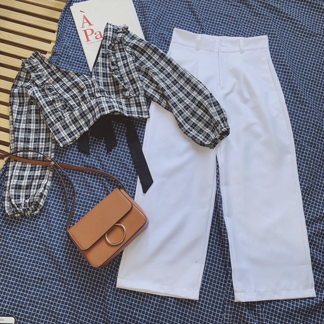 🌻QUẦN SUÔNG ỐNG RỘNG TRẮNG🌻hình shop chụp thật | BigBuy360 - bigbuy360.vn