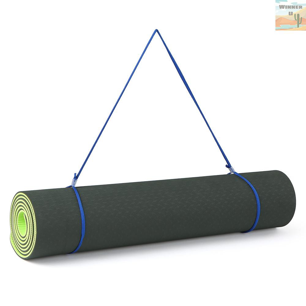 🏆WinnerYou 72x24IN Non-slip Yoga Mat TPE Eco Friendly Fitness Pilates Gymnastics Mat Gift Carrying Strap and Storage Bag